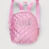 Bloch Primary Satin Backpack -Fashion Clothing 0015 GLITTER BACKPACK PNK FRONT