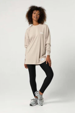 New Products 4 Ladies Bloch Print Oversized Long Sleeve Tee