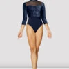 Ladies Boutique Velvet Open Back Leotard -Fashion Clothing L0239 SDW FRONT