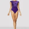 Ladies Eden Velvet Cap Sleeve Leotard 2 Ladies Eden Velvet Cap Sleeve Leotard -Fashion Clothing L4122 AMT FRONT