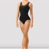 Ladies Lana Mirage Scoop Neck Leotard 2 Ladies Lana Mirage Scoop Neck Leotard -Fashion Clothing L4315B BLK FRONT