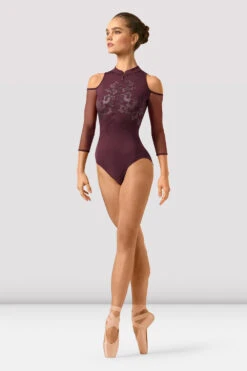 Ladies Indiana Mirage Print 3/4 Sleeve Leotard