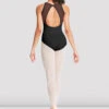 Ladies Mirella Open Back Mesh Leotard -Fashion Clothing M2167LM BACK BLK
