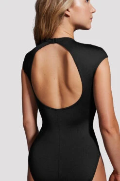 Ladies Mirella Black Label Cap Sleeve Open Back Leotard -Fashion Clothing MB7226 398