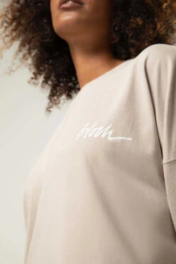 Ladies Bloch Print Oversized Long Sleeve Tee -Fashion Clothing MRSNlulY