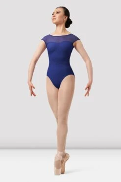 Ladies Mirella Chevron Boat Neck Leotard