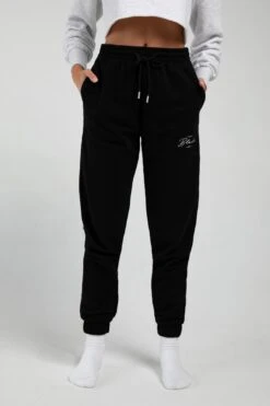 Off-Duty High Waist Joggers -Fashion Clothing OF3 0000s 0009 PLW5009 BLK FrontDetail