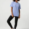 Ladies Tonal Bloch Print Oversized Tee -Fashion Clothing W7dCF2Fg