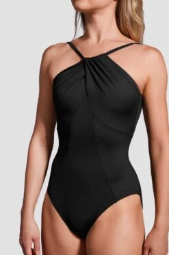 Ladies Mirella Black Label Twist High Neck Leotard -Fashion Clothing s7gmy1pZ