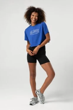 Ladies Heritage Bloch Print Crop Tee